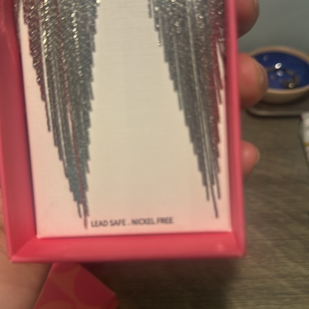 NWT House of Harlow Silver Statement Earrings - Picture 3 of 4